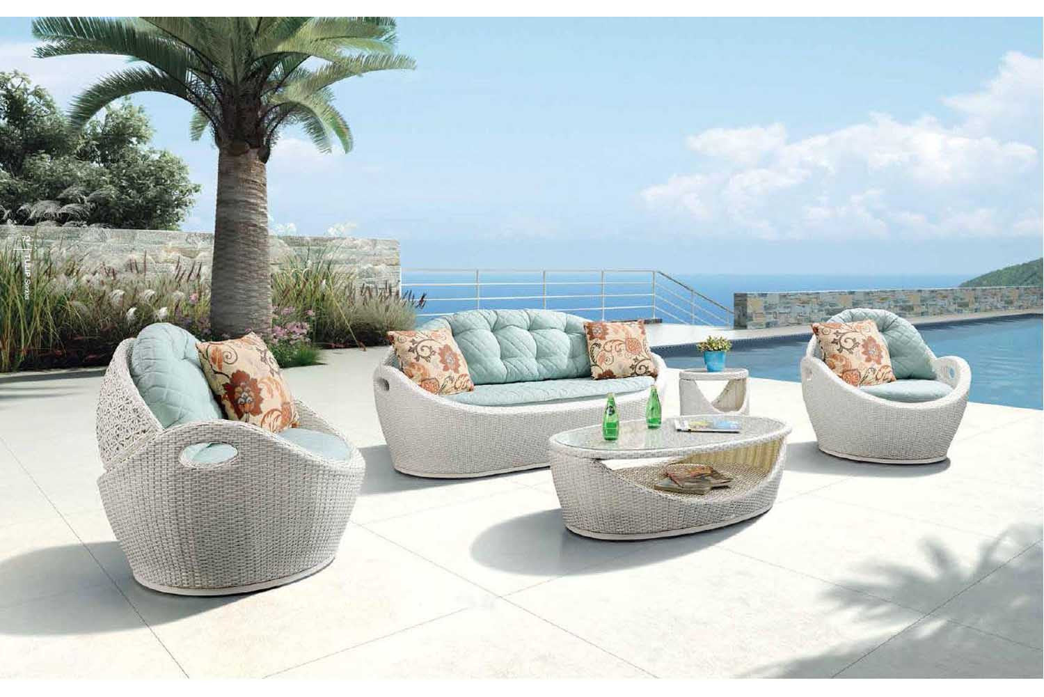 Dreamline Outdoor Garden Balcony Sofa Set 3 Seater , 2 Single seater and 1 Center Table Set Outdoor Furniture