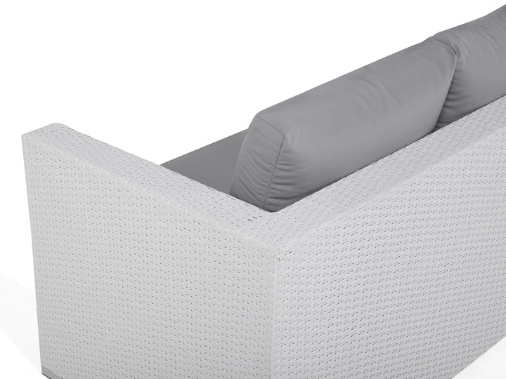 Ulva Outdoor Sofa Set 8 Seater , Single Seater and 2 Center Table Set (White)