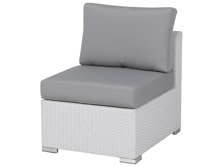 Ulva Outdoor Sofa Set 8 Seater , Single Seater and 2 Center Table Set (White + Grey)