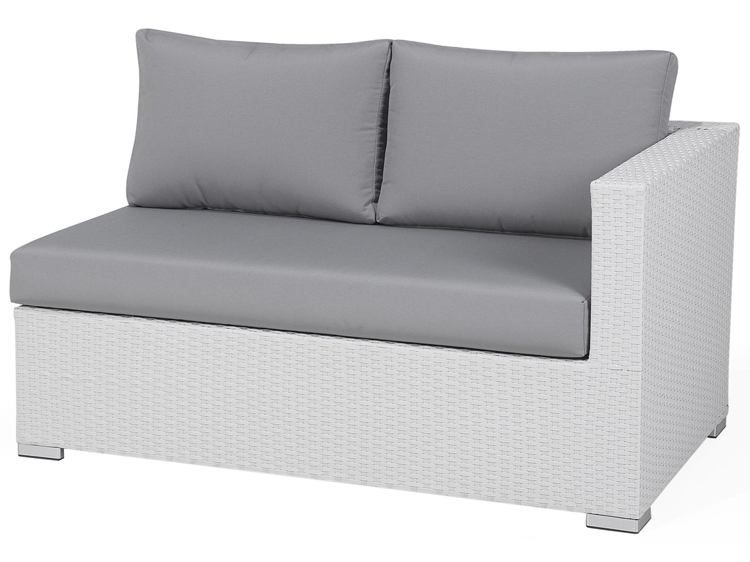 Ulva Outdoor Sofa Set 8 Seater , Single Seater and 2 Center Table Set (White + Grey)