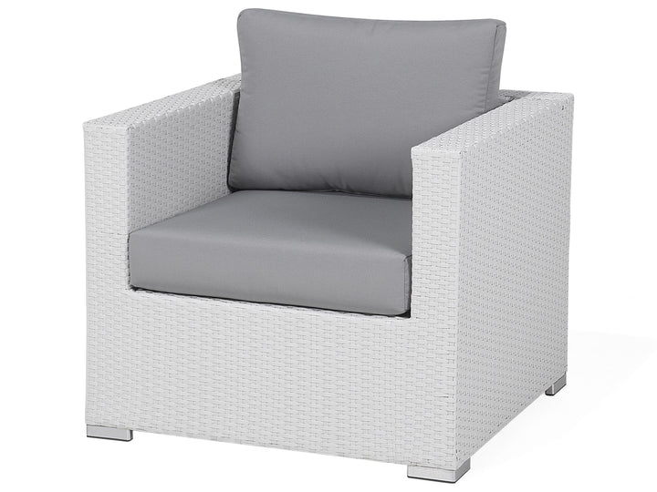 Ulva Outdoor Sofa Set 8 Seater , Single Seater and 2 Center Table Set (White)