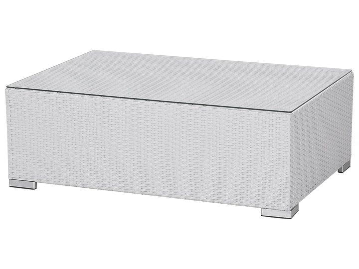 Ulva Outdoor Sofa Set 8 Seater , Single Seater and 2 Center Table Set (White)