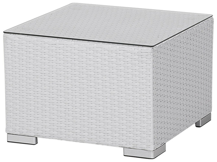 Ulva Outdoor Sofa Set 8 Seater , Single Seater and 2 Center Table Set (White)